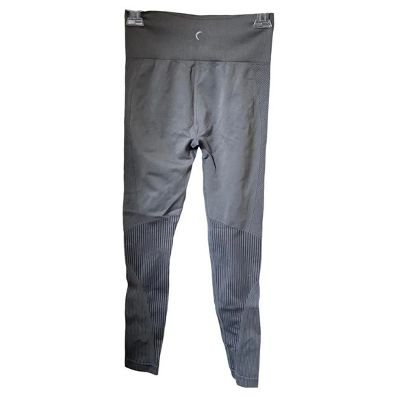 ZYIA Active Gray Grid Performance Hi-Rise 7/8 24" Leggings Ribbed - Picture 3 of 7